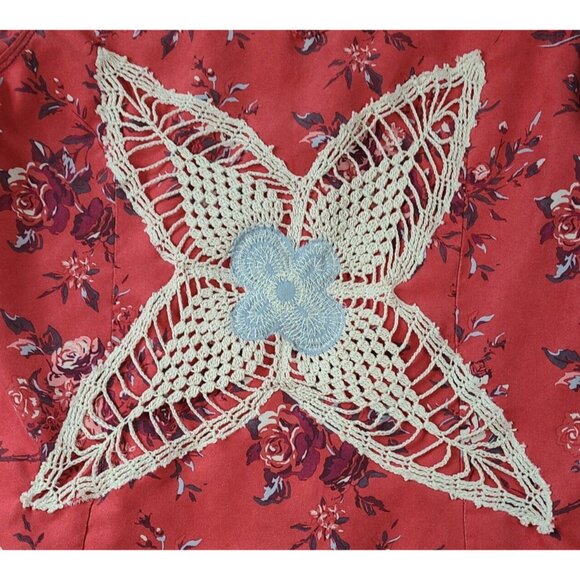 OOAK Magnolia Boho Indie Upcycled Art Jacket Western Country Gypsy Chic Women M - Picture 15 of 16